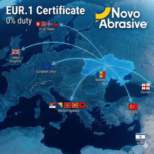 EUR.1-Zertifikat: Zollfreie Einfuhr von NovoAbrasive-Schleifscheiben in über 50 Länder weltweit 4 EUR.1-Zertifikat: Zollfreie Einfuhr von NovoAbrasive-Schleifscheiben in über 50 Länder weltweit