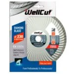 Диск алмазний WellCut 230 x 22,23 мм, Турбохвиля