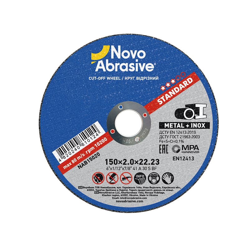 Trennscheibe NovoAbrasive Standard 41 150 x 2,0 x 22,23 mm, für Metall