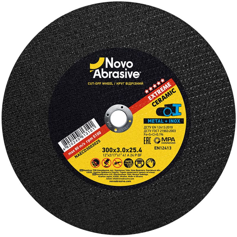 Trennscheibe NovoAbrasive Extreme 41 300 x 3,0 x 25,4 mm, für Metall
