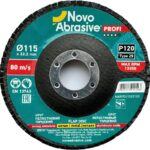 Krążek listkowy NovoAbrasive Profi 29 115x22,23 mm, P120 8 Krążek listkowy NovoAbrasive Profi 29, 115x22,23 mm, P120