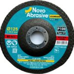 Tarcza listkowa NOVOABRASIVE 27 125x22,23 mm, P100 6 Tarcza listkowa NOVOABRASIVE 27, 125x22,23 mm, P100