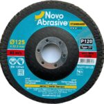 Tarcza listkowa NOVOABRASIVE 27 125x22,23 mm, P120 7 Tarcza listkowa NOVOABRASIVE 27 125x22,23 mm, P120