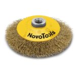Cepillo cónico NovoTools 100 mm, alambre corrugado 8 Cepillo cónico NovoTools de 100 mm, alambre corrugado