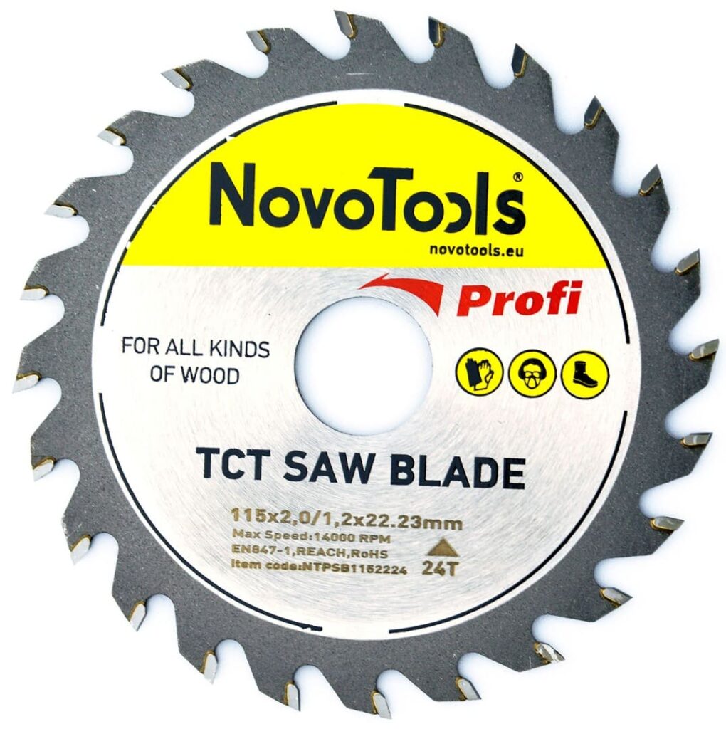 Пиляльний диск NovoTools 115x22,23 мм, 24Т