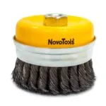 Щітка торцева NovoTools 90 мм, з кільцем, плетений дріт