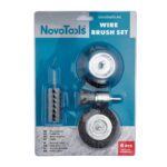 مجموعة فرش تنظيف المثقاب من نوفوتولز، 4 قطع. 5 مجموعة فرش تنظيف المثقاب من نوفو تولز، 4 قطع.