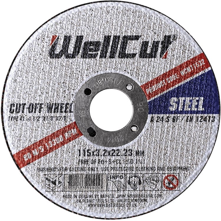 WellCut cutting wheel 115 x 3.2 x 22.23 mm, for metal