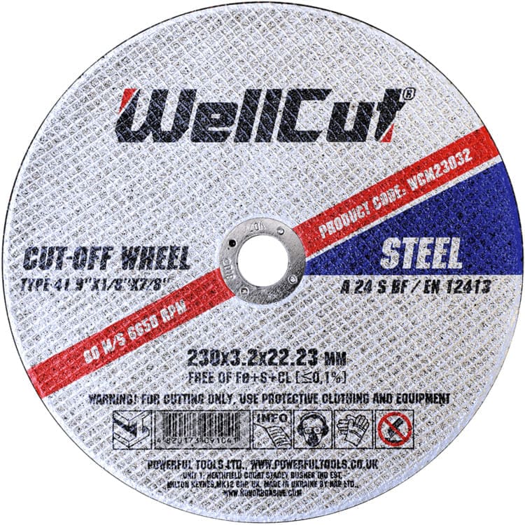 WellCut cutting wheel 230 x 3.2 x 22.23 mm, for metal