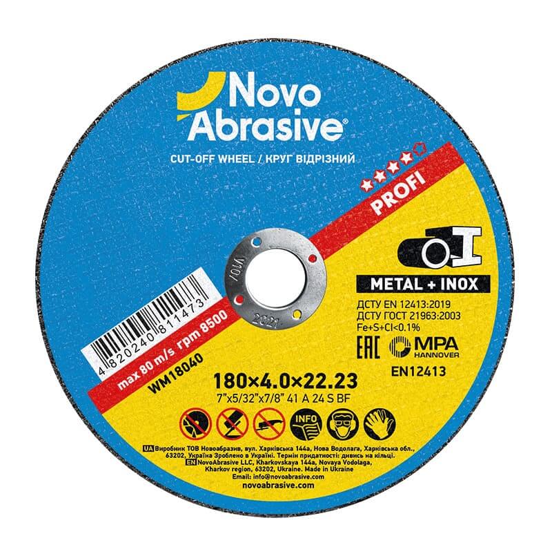 Disco da taglio NOVOABRASIVE 41 180 x 4,0 x 22,23 mm, per metallo