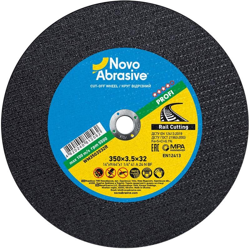 Tarcza tnąca NOVOABRASIVE 41 350 x 3,5 x 32 mm, na szynie