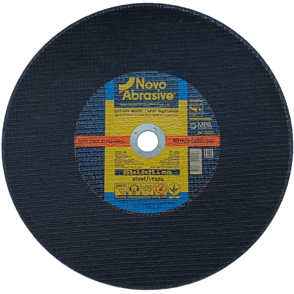 Tarcza tnąca NOVOABRASIVE 41 355 x 3,0 x 25,4 mm, do metalu