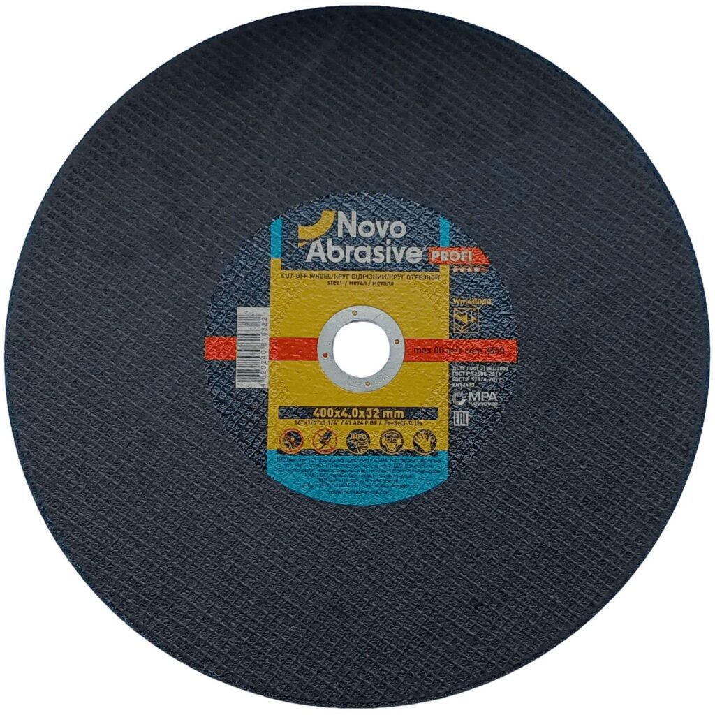 Cutting disc NOVOABRASIVE 41 400 x 4.0 x 32 mm, for metal