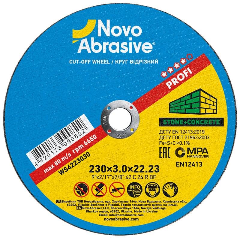 Trennscheibe NOVOABRASIVE 42 230 x 3,0 x 22,23 mm, für Stein