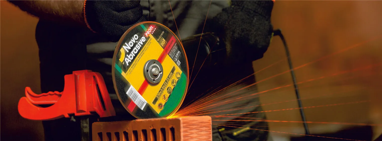 Proper storage of abrasive discs on a rack in a dry warehouse