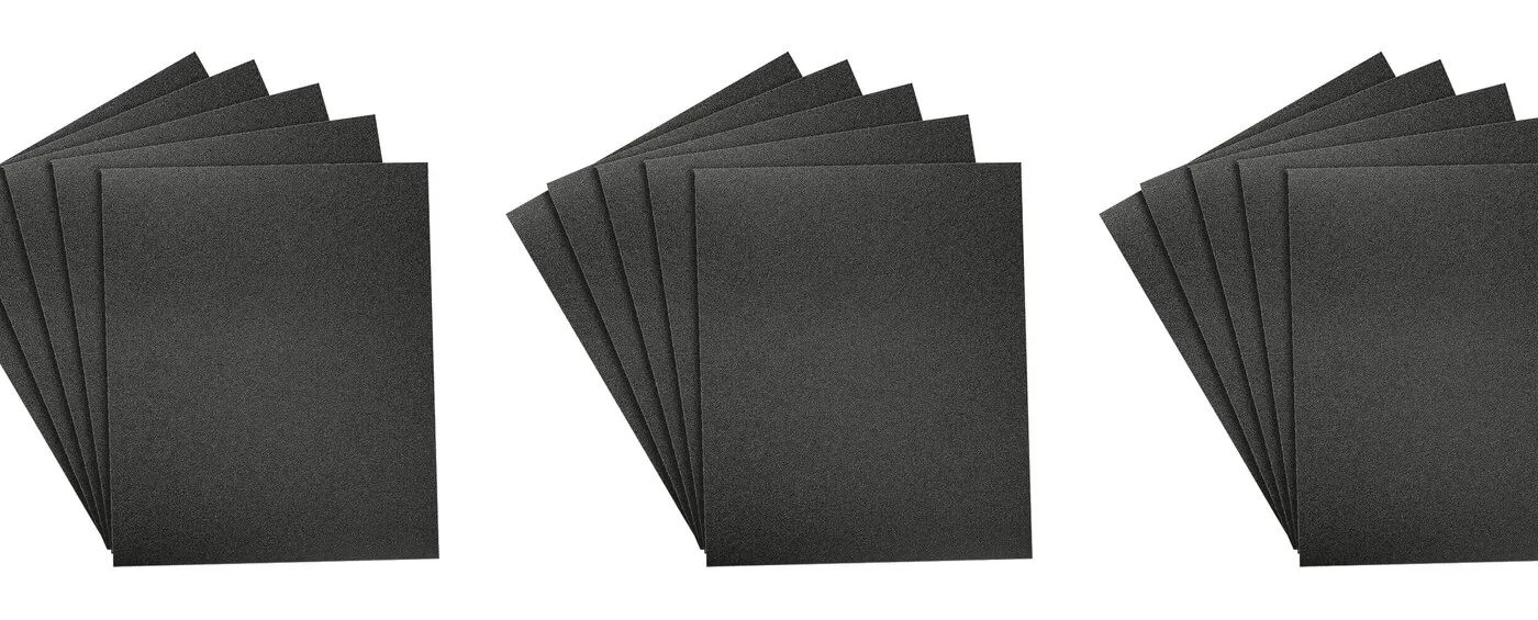 ورق صنفرة NovoAbrasive المقاوم للماء SiC 230×280 مم بحبيبات P600 وP1000 وP2000