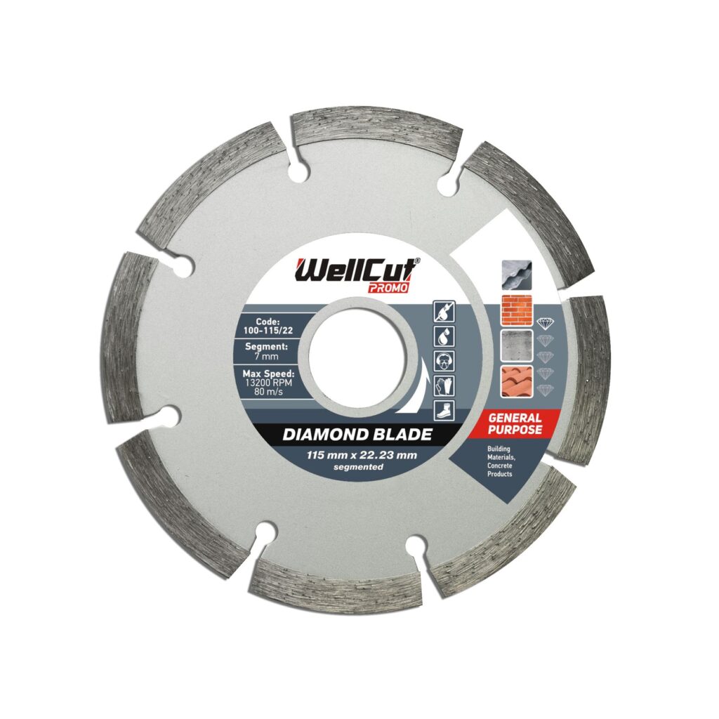 Diamantový kotouč WellCut 115 x 22,23 mm, Segment